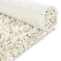 Ryatæpper - Fassale Hand Woven Wool Shaggy (hvid)