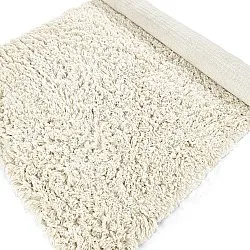 Ryatæpper - Fassale Hand Woven Wool Shaggy (hvid)