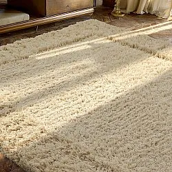 Ryatæpper - Melilla Hand Woven Wool Shaggy (natur)