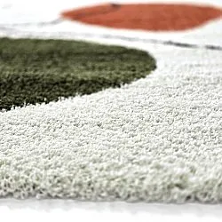 Ryatæpper - Sanghar (hvid/orange/grøn)