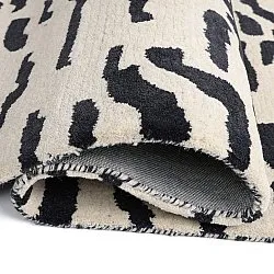 Ryatæpper - Zebra Tufted Wool Premium (hvid/sort)