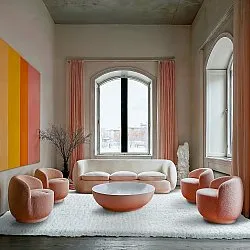 Ryatæpper - Aden (lyseblå/hvid)