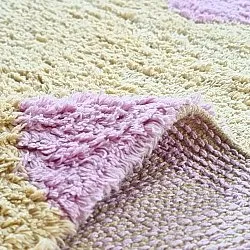 Ryatæpper - Amira Natural Cotton Shaggy (beige/lilla)