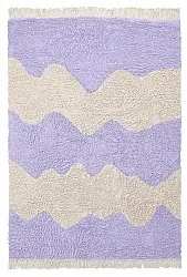 Ryatæpper - Amira Natural Cotton Shaggy (lilla/beige)