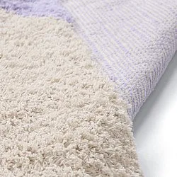 Ryatæpper - Amira Natural Cotton Shaggy (lilla/beige)