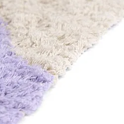 Ryatæpper - Amira Natural Cotton Shaggy (lilla/beige)