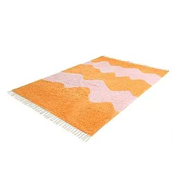 Ryatæpper - Amira Natural Cotton Shaggy (orange/pink)