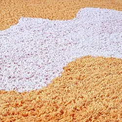 Ryatæpper - Amira Natural Cotton Shaggy (orange/pink)