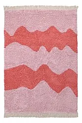 Ryatæpper - Amira Natural Cotton Shaggy (lyserød/orange)