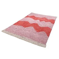 Ryatæpper - Amira Natural Cotton Shaggy (lyserød/orange)