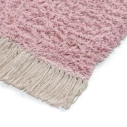 Ryatæpper - Amira Natural Cotton Shaggy (lyserød/orange)