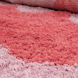 Ryatæpper - Amira Natural Cotton Shaggy (lyserød/orange)