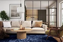 Ryatæpper - Aranga Super Soft Fur (mørkeblå)