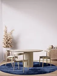 Runde tæpper - Aranga Super Soft Fur (mørkeblå)