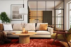 Ryatæpper - Aranga Super Soft Fur (rød)