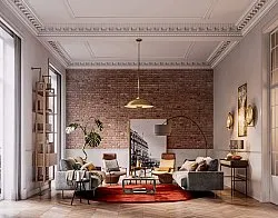 Runde tæpper - Aranga Super Soft Fur (rød)