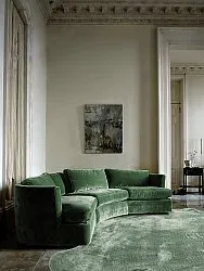 Bølget ryatæppe - Aranga Super Soft Fur (grøn)