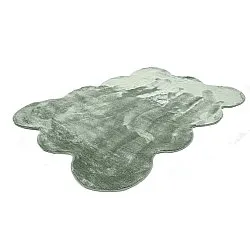 Bølget ryatæppe - Aranga Super Soft Fur (grøn)