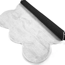 Bølget ryatæppe - Aranga Super Soft Fur (hvid)