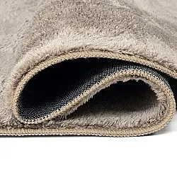 Ovalt ryatæppe - Aranga Super Soft Fur (brun)