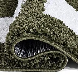 Ryatæpper - Asilah (grøn/hvid)