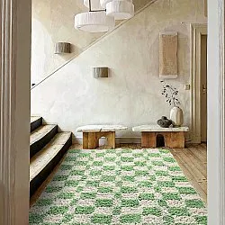 Ryatæpper - Atrani Natural Cotton Shaggy (grøn)