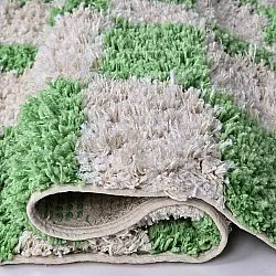 Ryatæpper - Atrani Natural Cotton Shaggy (grøn)