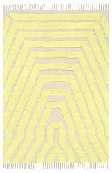 Ryatæpper - Callista Natural Cotton Shaggy (gul)