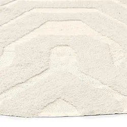 Rundt tæppe - Callista Natural Cotton Shaggy (beige)