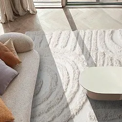 Ryatæpper - Cazorla Natural Cotton Shaggy (off-white)