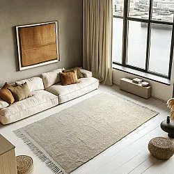 Ryatæpper - Celina Natural Cotton Shaggy (off white/beige)