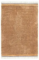 Ryatæpper - Celina Natural Cotton Shaggy (brun/orange)