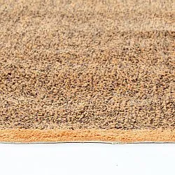 Rundt tæppe - Celina Natural Cotton Shaggy (brun/orange)