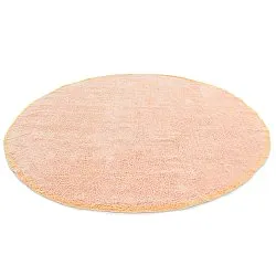 Rundt tæppe - Celina Natural Cotton Shaggy (pink/beige)