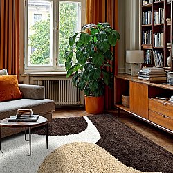 Ryatæpper - Chiniot (brun/beige/hvid)