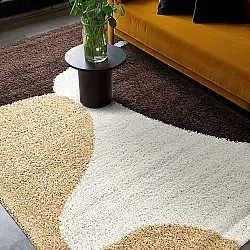 Ryatæpper - Chiniot (brun/beige/hvid)