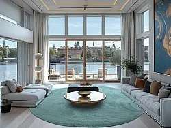 Runde tæpper - Cloud Super Soft (lyseblå)