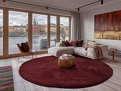 Runde tæpper - Cloud Super Soft (rød)