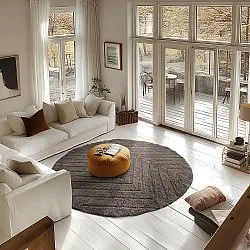 Runde tæpper - Conara Natural Cotton Shaggy (taupe)