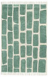 Ryatæpper - Cyrus Natural Cotton Shaggy (grøn)