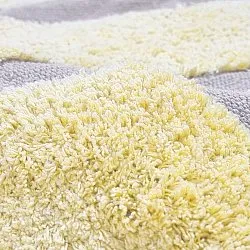 Rundt tæppe - Cyrus Natural Cotton Shaggy (gul)