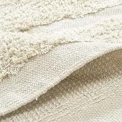 Rundt tæppe - Cyrus Natural Cotton Shaggy (off-white)