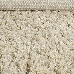 Ryatæpper - Fassale Hand Woven Wool Shaggy (fløde)