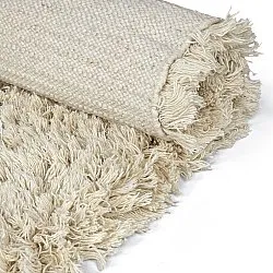 Ryatæpper - Fassale Hand Woven Wool Shaggy (fløde)