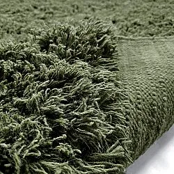 Ryatæpper - Fassale Hand Woven Wool Shaggy (mosgrøn)
