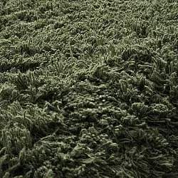 Ryatæpper - Fassale Hand Woven Wool Shaggy (mosgrøn)