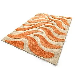 Ryatæpper - Fergana (creme/orange)