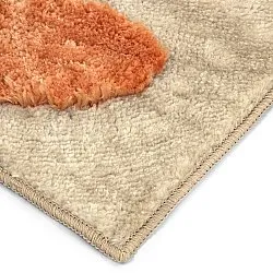 Ryatæpper - Fergana (creme/orange)