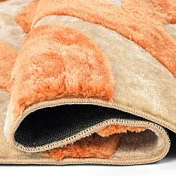 Ryatæpper - Fergana (creme/orange)