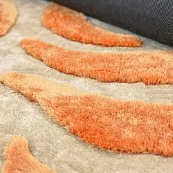 Ryatæpper - Fergana (creme/orange)